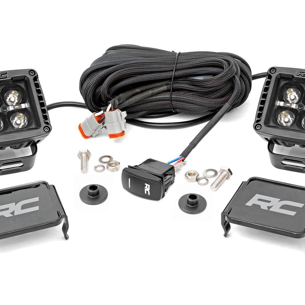 LED Light Kit | Ditch Mount | 2" Black Pair | White DRL | Ford Bronco (21-26)