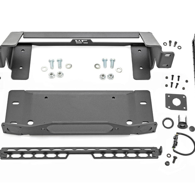 High Winch Mount | All Models | 20 Inch Black Single Row LED | Ford Bronco (21-26)