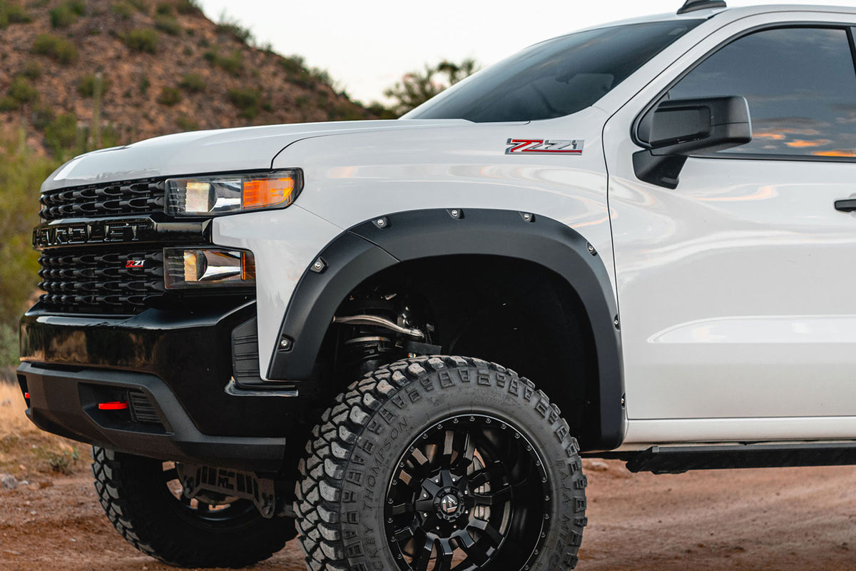 Pocket Fender Flares | GJI Shadow Gray | Chevy Silverado 1500 2WD/4WD (19-21)