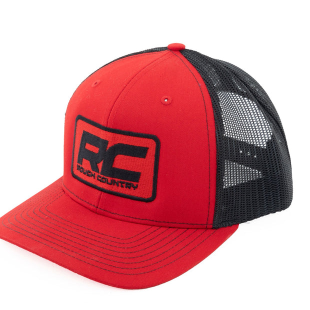 Rough Country Hat | Black Mesh | Rough Country Patch | Black/Red - Richardson 112