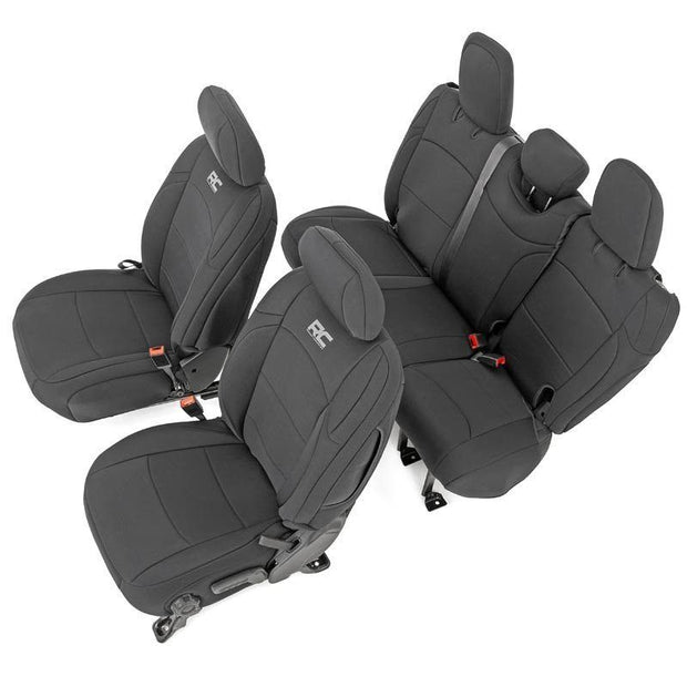 Seat Covers | Front and Rear w/ Armrest | Jeep Wrangler Unlimited 4WD (18-26)