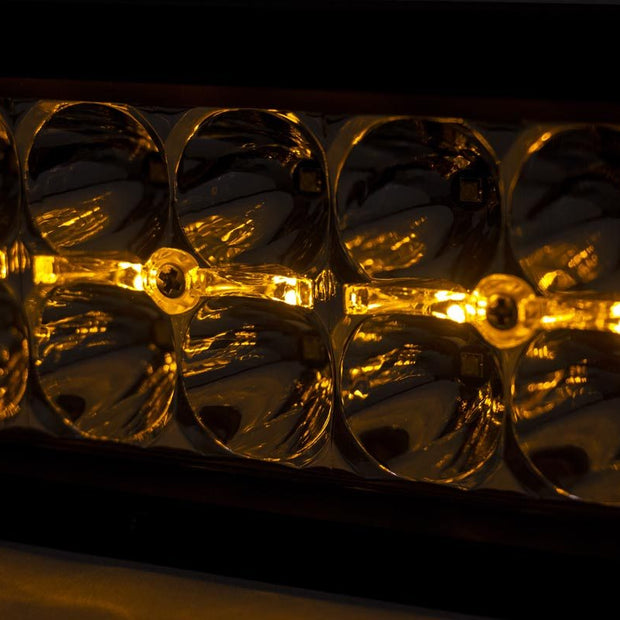 20 Inch Chrome Series LED Light Bar | Dual Row | Amber DRL