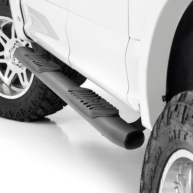 Oval Nerf Step | Crew Cab | Black | Ford F-150/Lightning/F-250/F-350/Raptor (15-26)
