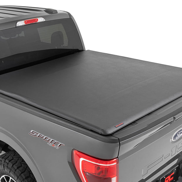 Soft Roll Up Bed Cover | 5'7" Bed | Ford F-150/F-150 Lightning/Raptor  (15-26)