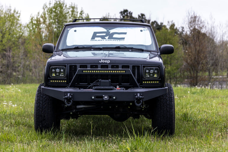 8 Inch Black Series LED Light Bar | Single Row | Cool White DRL | Pair