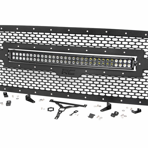 Mesh Grille | 30" Dual Row LED | Black | Amber DRL | Ford F-150 (15-17)