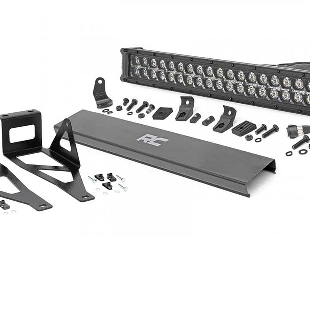 LED Light Kit | Bumper Mount | 20" Black Dual Row | White DRL | Ford F-250/F-350 Super Duty (05-07)