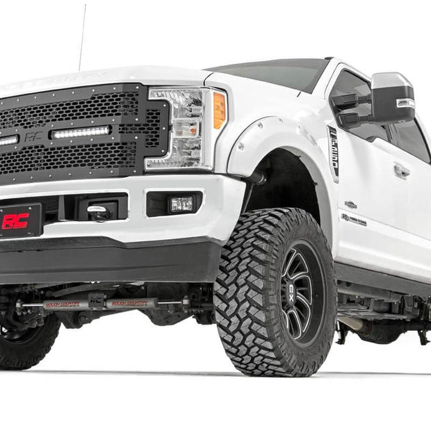 Mesh Grille | 12" Dual Row LED | Black | Ford F-250/F-350 Super Duty (17-19)
