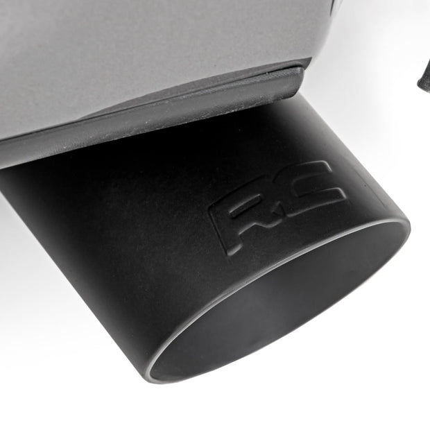 Exhaust Tip | Black | RC Logo | 2.5-3.125 Inch Pipe