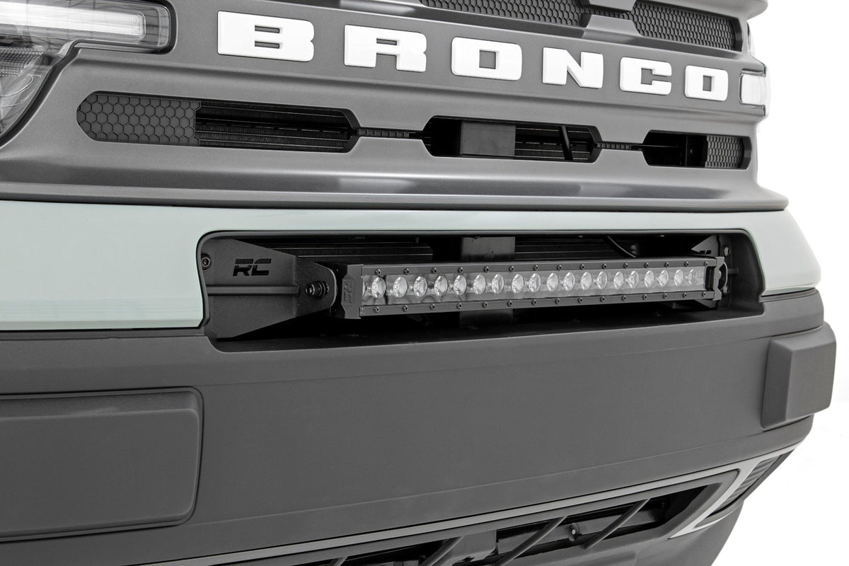 20 Inch Black Series LED Light Bar | Single Row | Cool White DRL