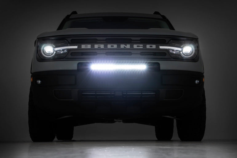 20 Inch Black Series LED Light Bar | Single Row | Amber DRL