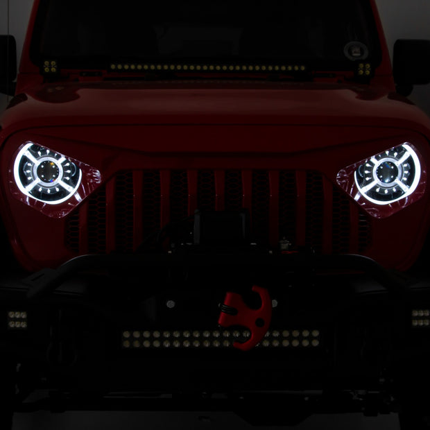 9 Inch DRL Halo LED Headlights | DOT Approved | Jeep Gladiator JT/Wrangler JL (18-26)
