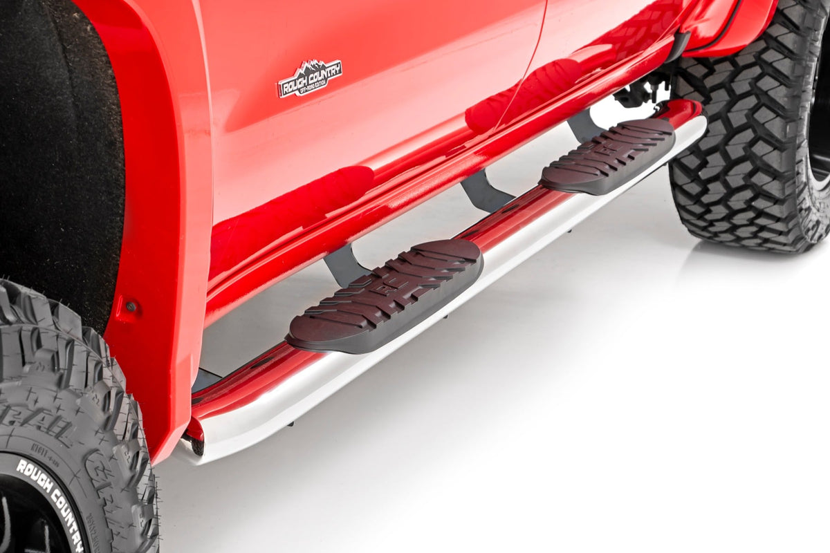 Oval Nerf Steps | Stainless | Crew Cab | Chevy/GMC 1500/2500HD/3500HD (19-26)