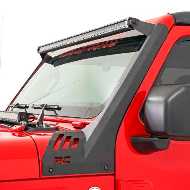 LED Light Kit | Windshield | 50" BLK Dual Row | Amber DRL | Jeep Gladiator JT/Wrangler JL (18-26)