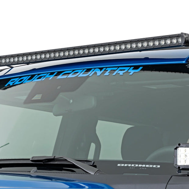 LED Light Kit | Upper Windshield | 40" Black Single Row | Ford Bronco (21-26)