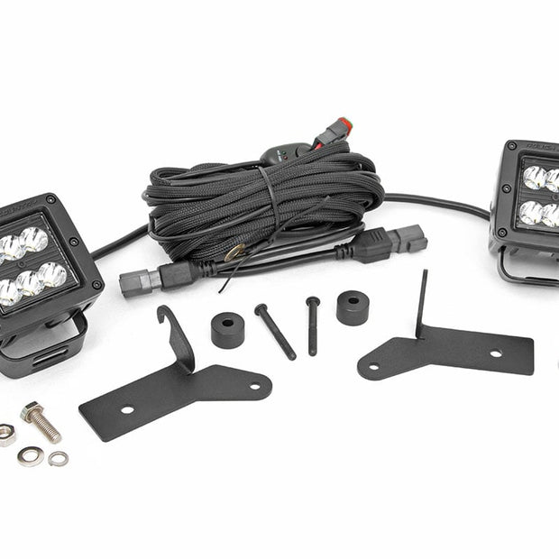 LED Light Kit | Hinge Mount | 2" Black Pair | Jeep Gladiator JT/Wrangler JL (18-26)