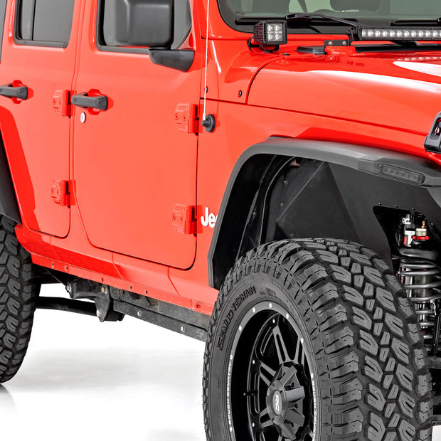 High Clearance LED Flat Fender Flare Kit | UV Treated | Jeep Wrangler JL (2018-2026)