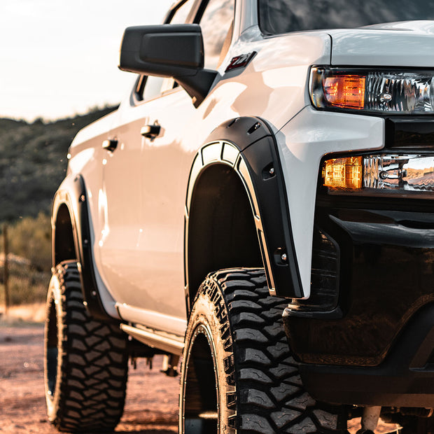Fender Flares | Defender | GJI Shadow Gray | Chevy Silverado 1500 (19-26)