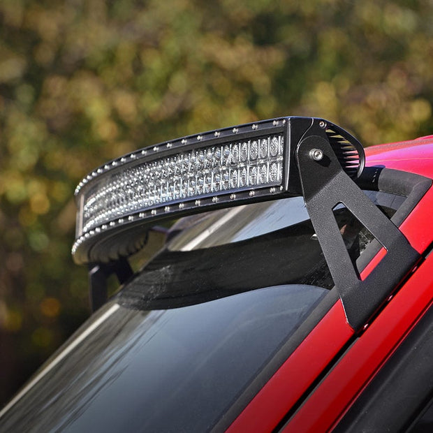 LED Light Kit | Windshield Mount | 50" BLK Dual Row | White DRL | Jeep Cherokee XJ (84-01)