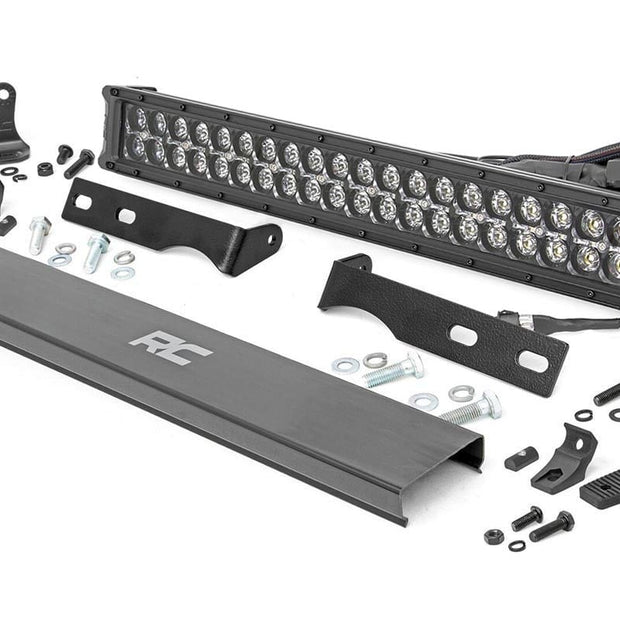 LED Light Kit | Bumper Mount | 20" Black Dual Row| Amber DRL | Jeep Grand Cherokee WK2 (11-20)
