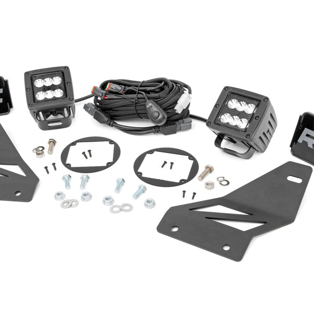 LED Light Kit | Fog Mount | 2" Black Pair | Spot | Nissan Frontier (05-20)