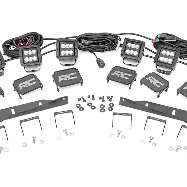 LED Light Kit | Fog Mount | Triple 2" Black Pair | Ford Raptor 4WD (17-20)