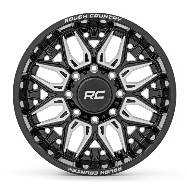 Rough Country 86 Series Wheel | One-Piece | Gloss Black | 20x10 | 6x5.5 | -18mm