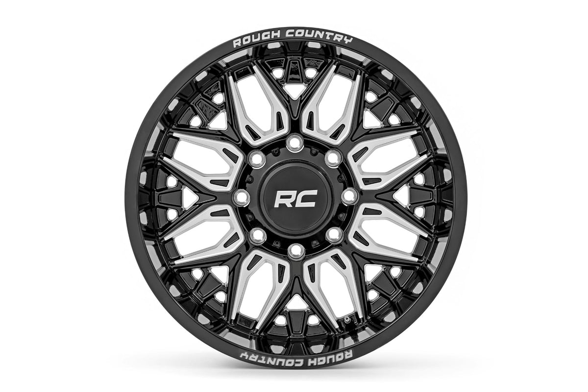 Rough Country 86 Series Wheel | One-Piece | Gloss Black | 20x10 | 8x6.5 | -19mm