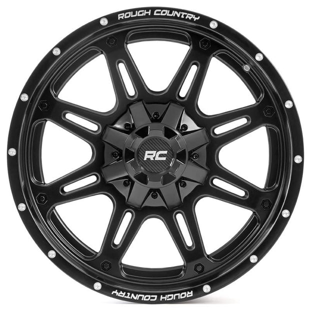 Rough Country 94 Series Wheel | One-Piece | Matte Black | 20x10 | 6x5.5/6x135 | -18mm