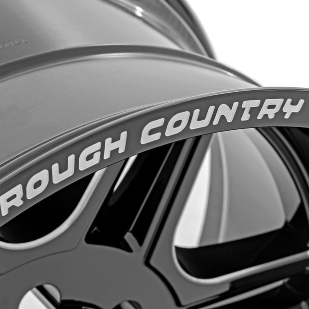 Rough Country 92 Series Wheel | Machined One-Piece | Gloss Black | 20x12 | 8x6.5 | -44mm