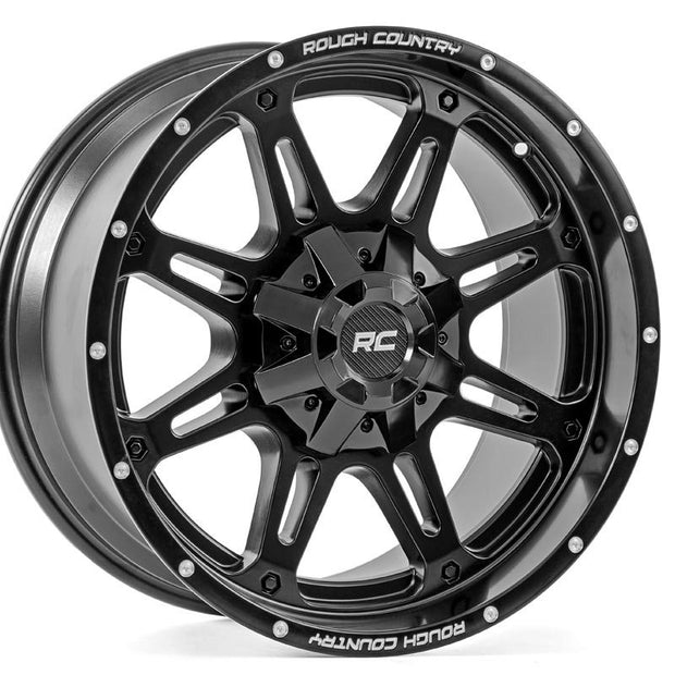 Rough Country 94 Series Wheel | One-Piece | Matte Black | 20x10 | 8x6.5 | -18mm