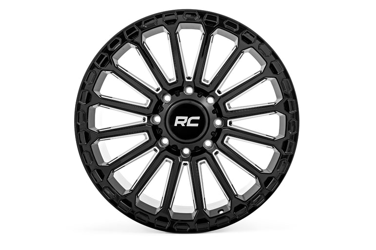 Rough Country 97 Series Wheel | One-Piece | Gloss Black | 20x10 | 8x170 | -19mm
