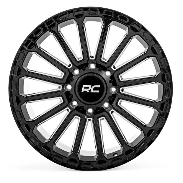 Rough Country 97 Series Wheel | One-Piece | Gloss Black | 17x9 | 5x5 | -12mm