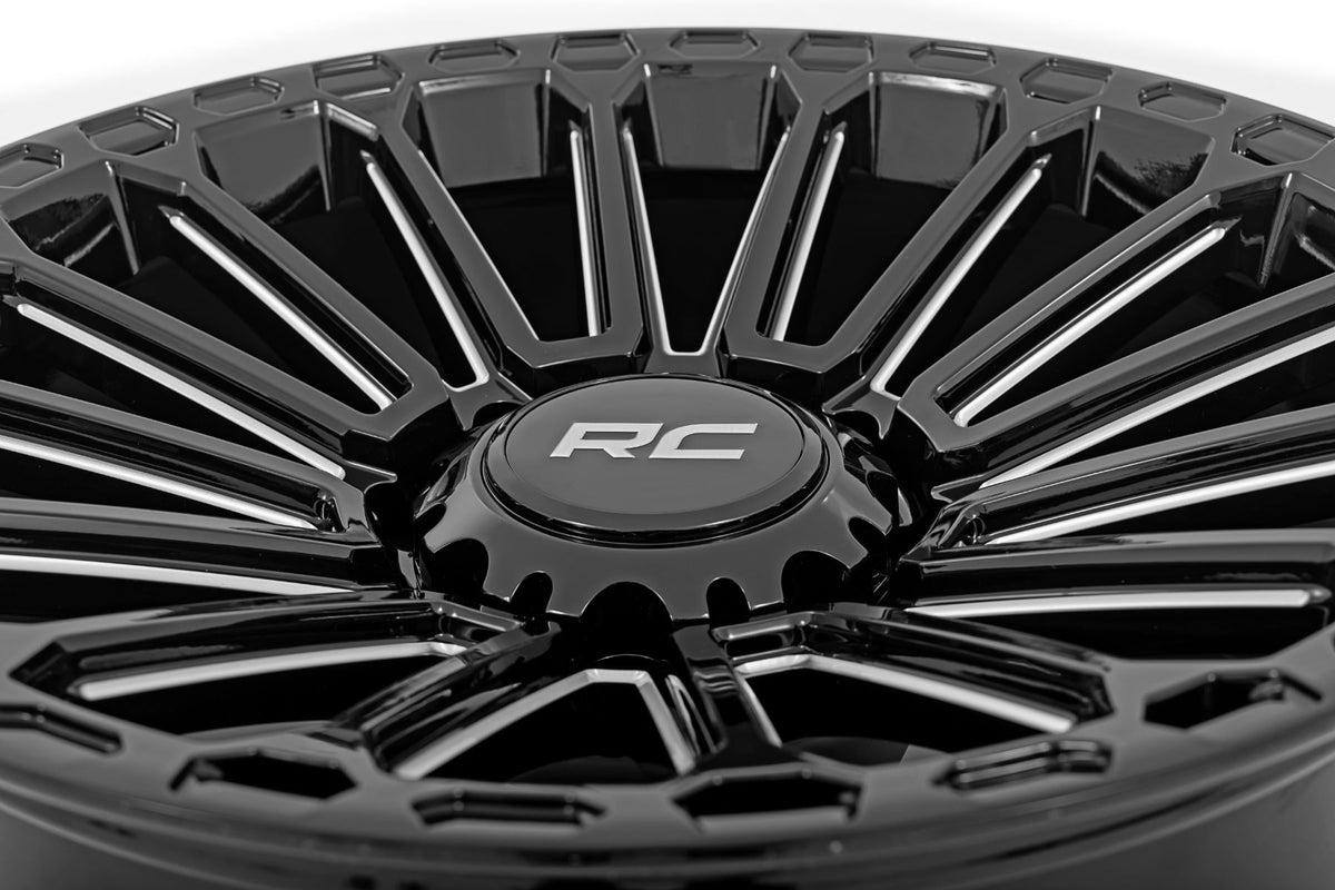 Rough Country 97 Series Wheel | One-Piece | Gloss Black | 20x10 | 8x170 | -19mm