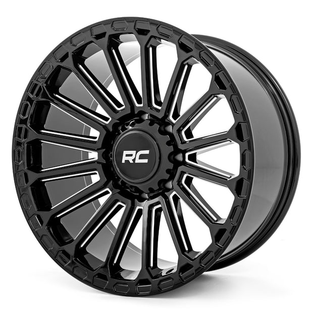 Rough Country 97 Series Wheel | One-Piece | Gloss Black | 17x9 | 6x5.5 | -12mm