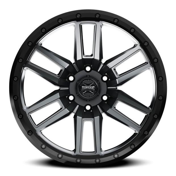 Torque Pritchett | Anthracite w/Black Lip | 18x9 | 6x5.5 | -12mm