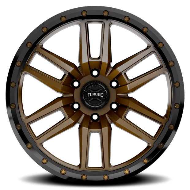 Torque Pritchett | Bronze w/Black Lip | 17x9 | 6x5.5 | 0mm